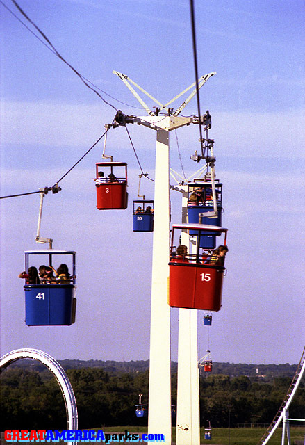 yes, it's a long way down
Gurnee, IL -- 1978
A young lady in the red cabin number fifteen looks down from up high on the Southern Cross.
Keywords: Gurnee
