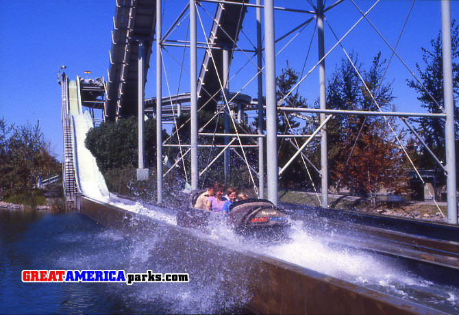 splashdown
at the run-out area at the bottom of the drop
