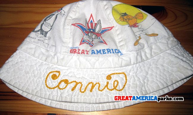 An old Great America hat from the 1970's with a name stitched into it. This is not my name!
