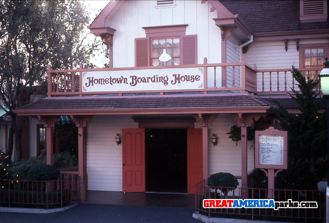 Maggie Brown's -- Hometown Square
This is the Hometown Boarding House.  Its original name was Maggie Brown's.  It was named in honor of the wife of David Brown, who headed up Marriott's theme park division.
