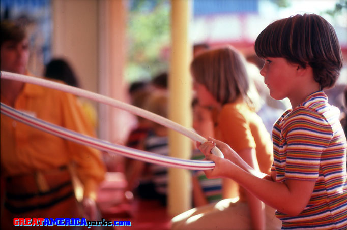 Games Gallery hoop toss
A young player concentrates on making a successful hoop toss.
