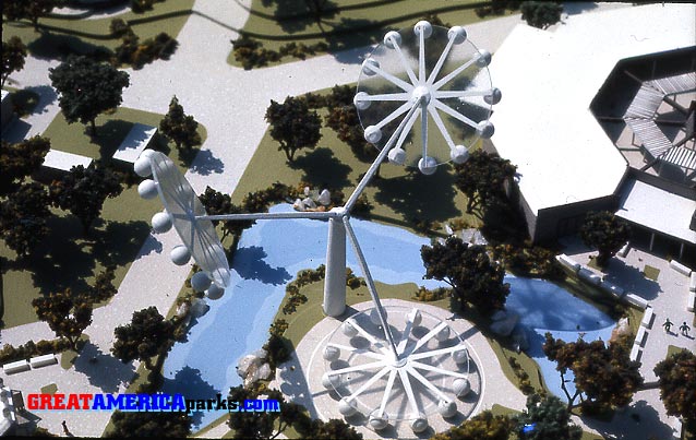 Santa Clara model
Sky Whirl, the world's first triple-arm Ferris wheel
