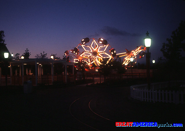 Triple Play at night
The Triple Play is ablaze with lights against the evening sky.
