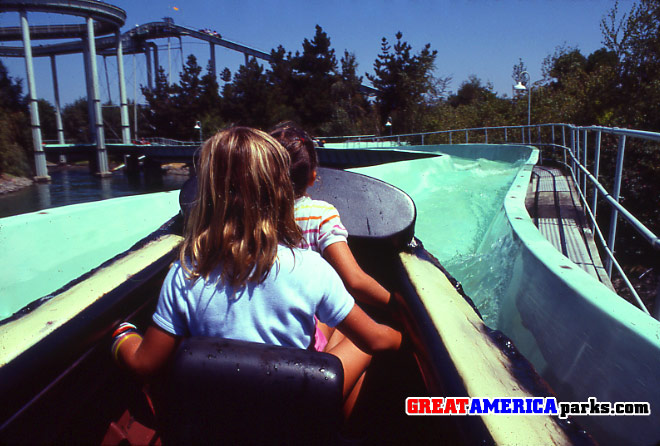 on board
riding the Loggers Run flume
