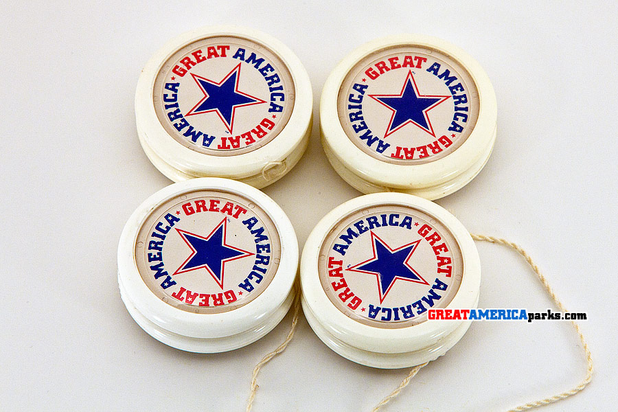Marriott's GREAT AMERICA yo-yos
These were distributed as promotional items for the Duncan YO-YOlympics at Marriott's GREAT AMERICA.
