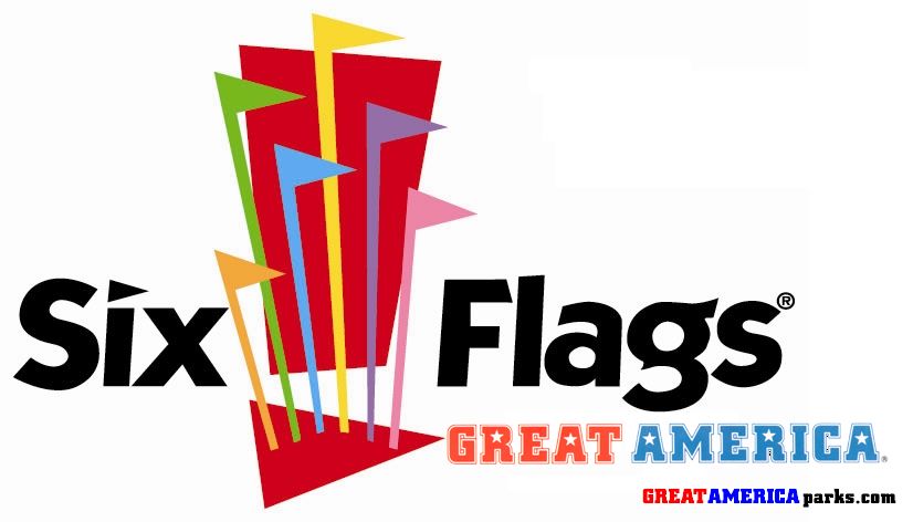Logo 1
Six Flags normal logo, but with the original "GREAT AMERICA" logo replacing the plain "Great America" part.
