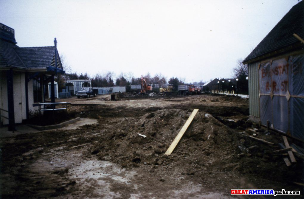 Z-Force area prep- looking north. Relocated train station on right.
