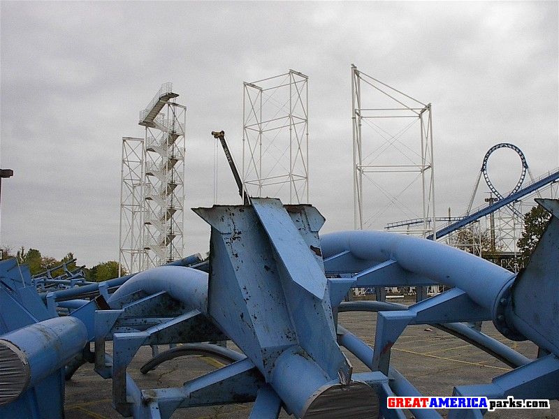 Loops In The Foreground and Block Brake Section In The Background
